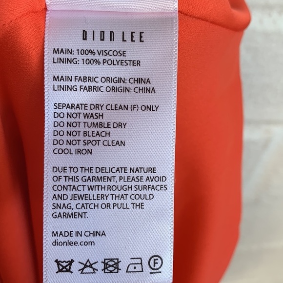 Dion Lee Bandana Knot Set Orange Red Handkerchief Dress sz 2 - Picture 11 of 11